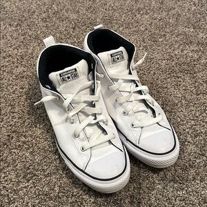 Converse White Leather High-Top Sneakers Men's Size 13
